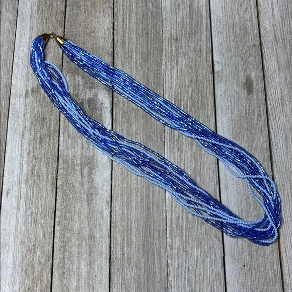 Blue Beaded Necklace - Picture 3 of 3